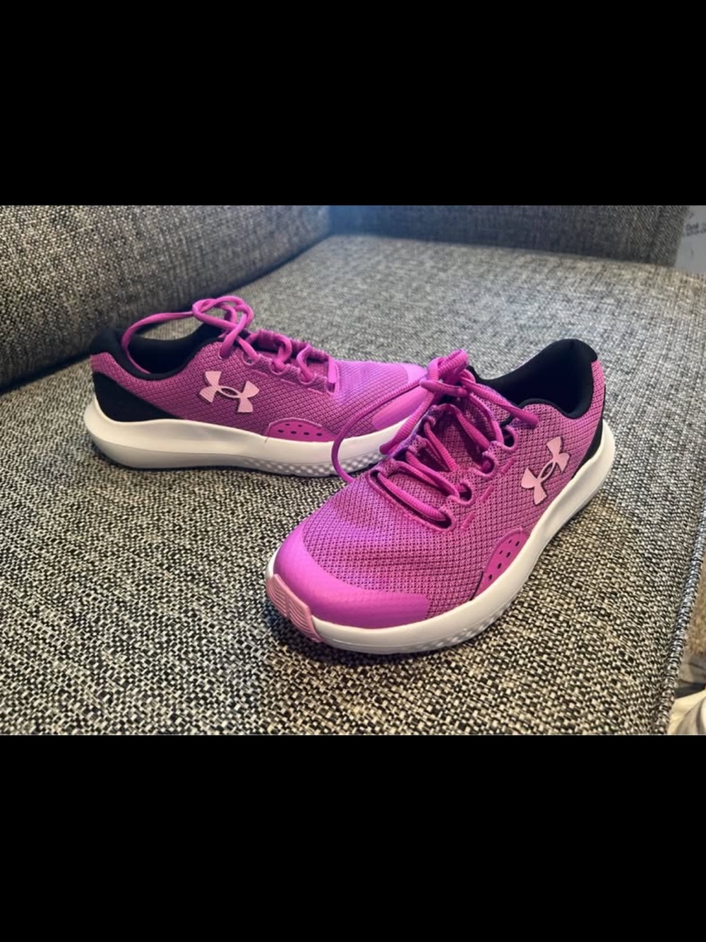 Under Armour Kids Purple Lace-Up Running Sneakers